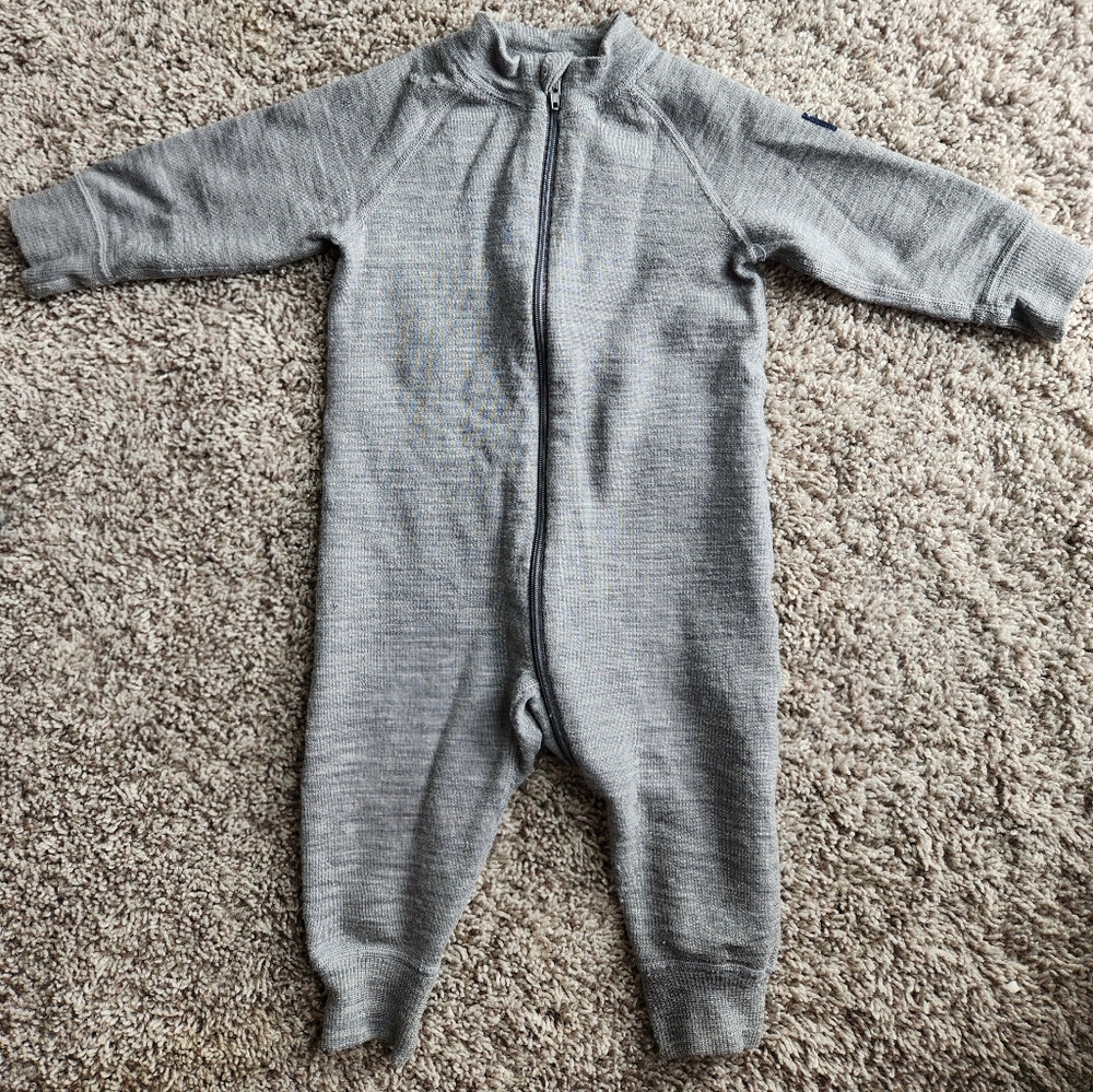 Polarn O. Pyret Merino Wool Romper 4-6 Months